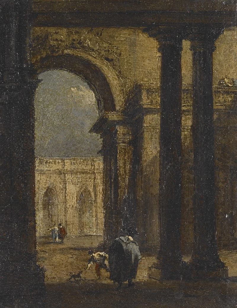 Capriccio, interno di cortile di palazzo - Indianapolis Museum of Art
